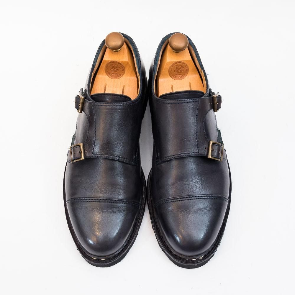 パラブーツ WILLIAM【ウィリアム】 ダブルモンク リスレザー ネイビー