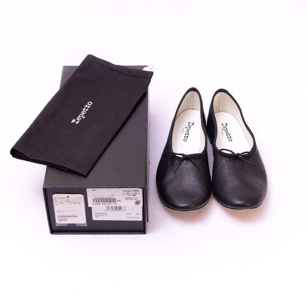 レペット MANON(マノン) レザーバレエシューズ ブラック サイズ39