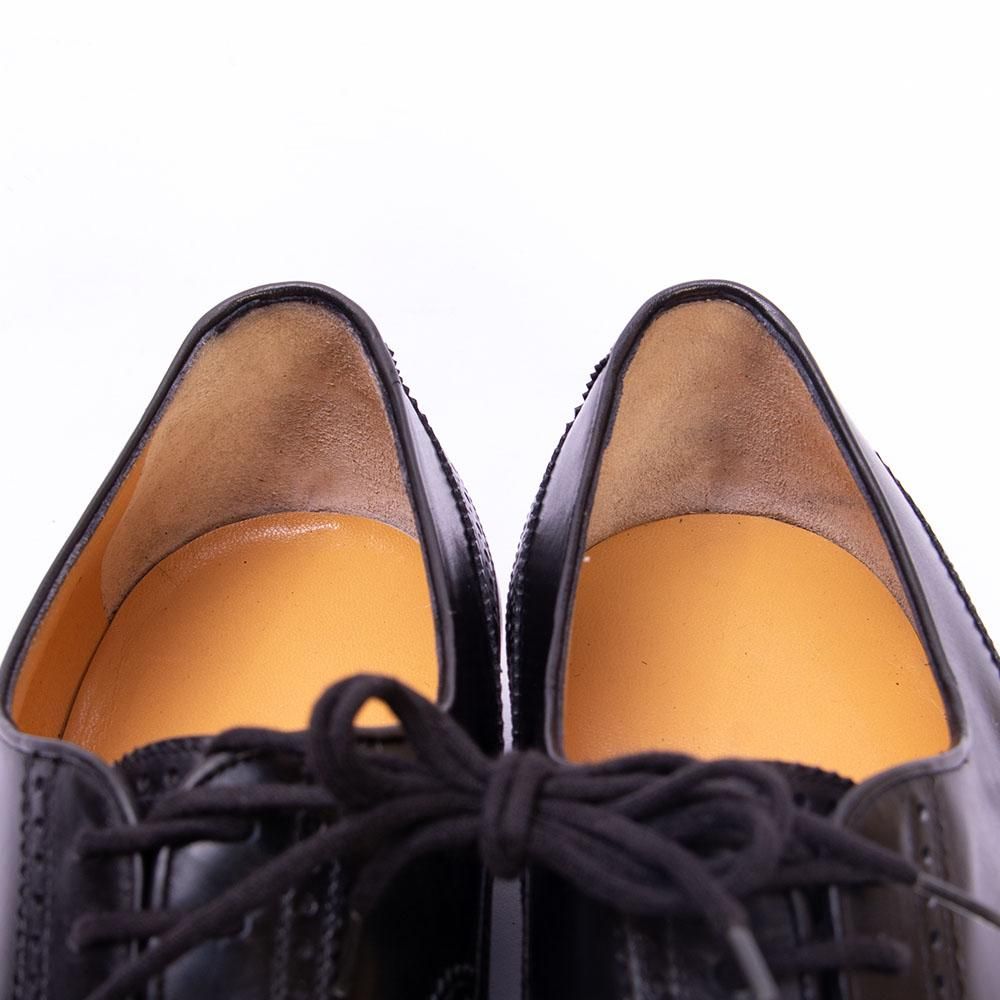 タニノクリスチー フルブローグ ウィングチップ ブラック サイズ6.5