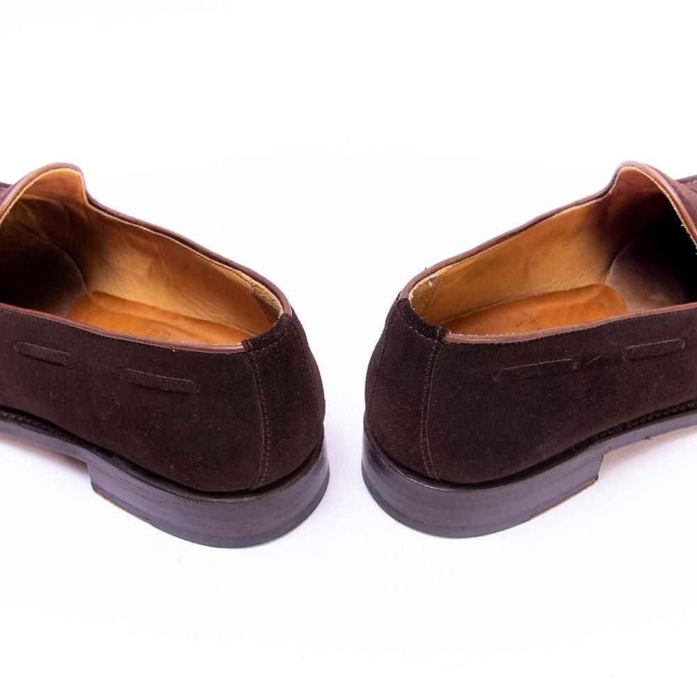 バーウィック タッセルローファー ダークブラウン スエード