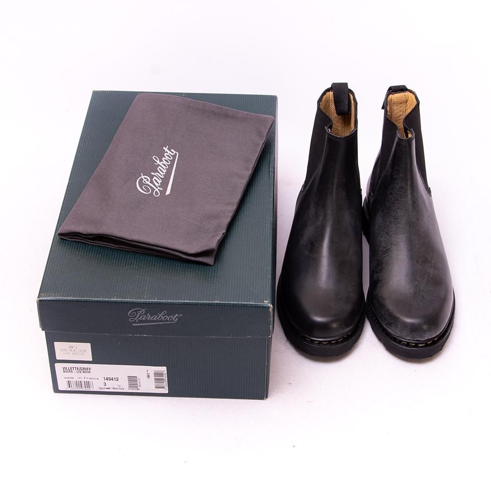 パラブーツ VILLETTE(ヴィレット)サイドゴアブーツ ブラック