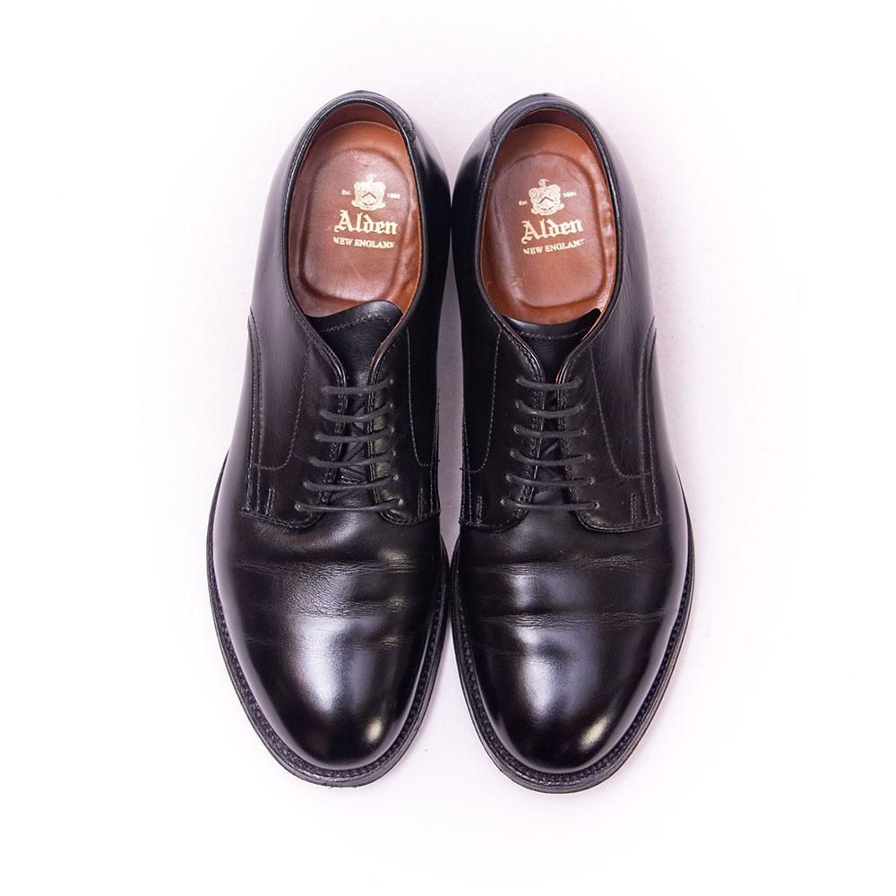 オールデン 53507 プレーントゥ ブラック モディファイドラスト ドレス