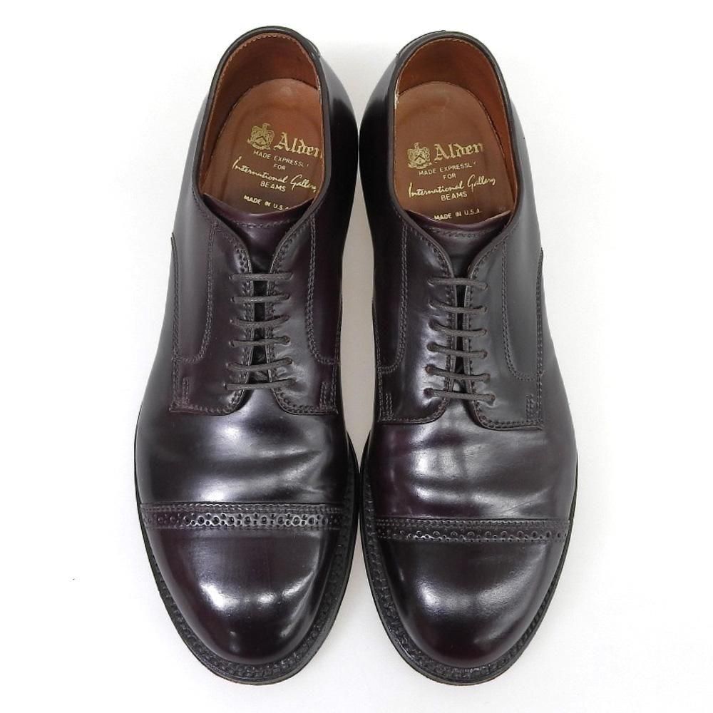 オールデン 56201パンチドキャップトゥ コードバン バーガンディ