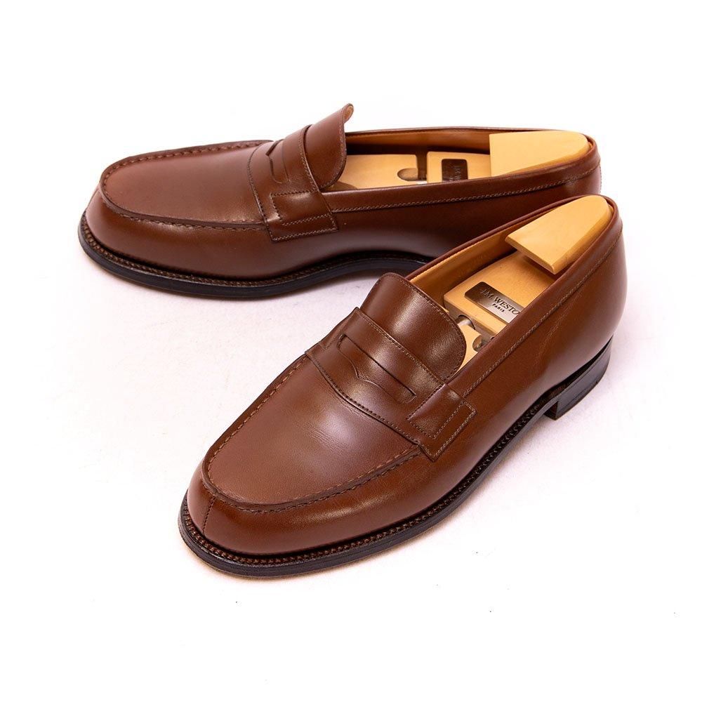 ジェイエムウエストン 180 シグニチャーローファー タン ブラウン