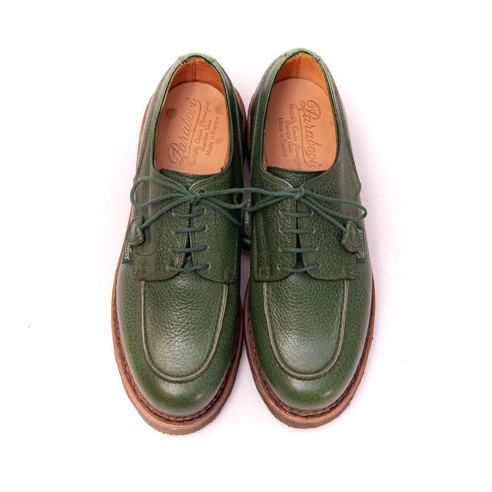 パラブーツ CHAMADE(シャマード) Uチップ グリーン グレインレザー 98