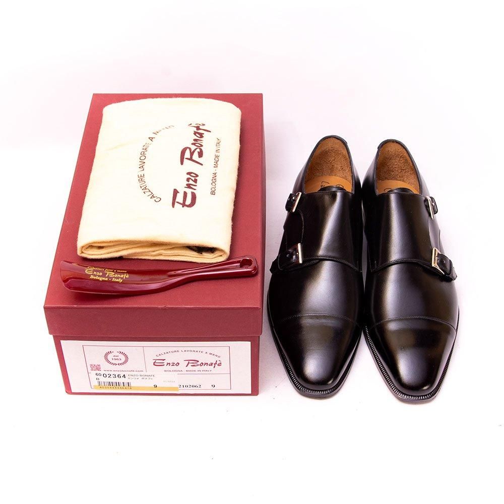 エンツォボナフェ 2364 ダブルモンク ブラック サイズ9 - 中古革靴販売