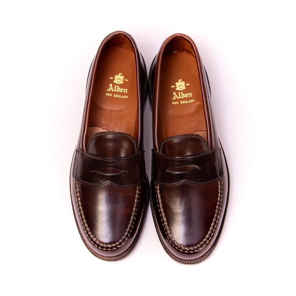 オールデン 986 コインローファー コードバン バーガンディ サイズ7.5E