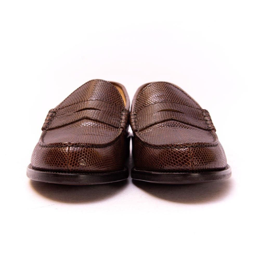 キサ コインローファー ダークブラウン リザード 高田喜佐 サイズ24.5