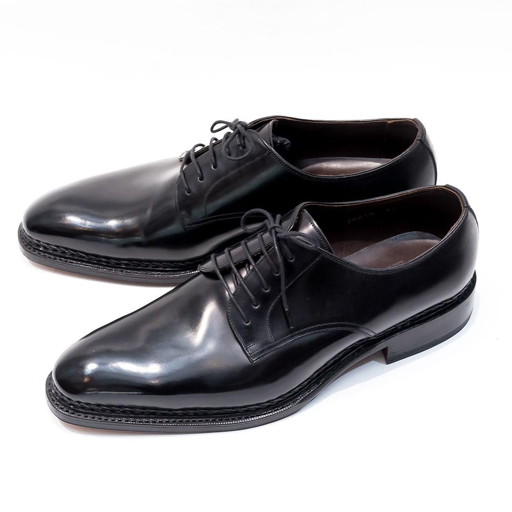 メルミン プレーントゥ ブラック コードバン ノルベジェーゼ製法