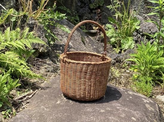 あけび手提げ 一本手 丸かご【現品限り】