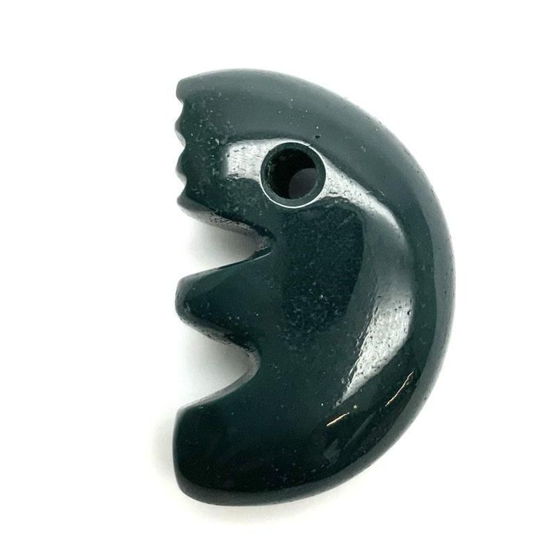 出雲石／碧玉 勾玉 大 AA 獣型 】 出雲石 国産 花仙山 青めのう 緑 刻