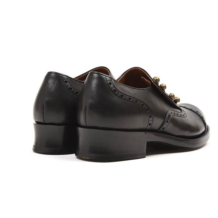 ショセ C-7047 ボタンシューズ ブラック | 販売店 | (有)シューズ