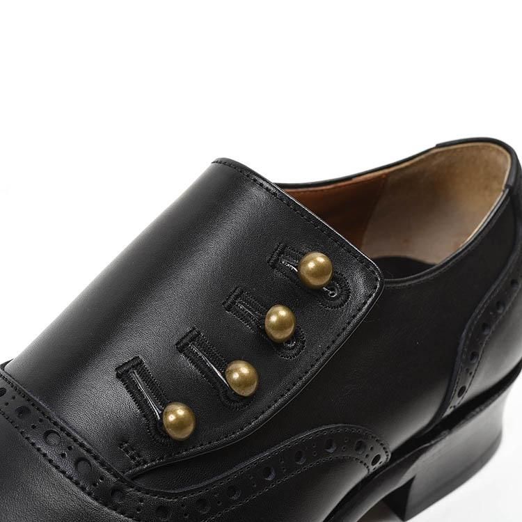 ショセ C-7047 ボタンシューズ ブラック | 販売店 | (有)シューズ