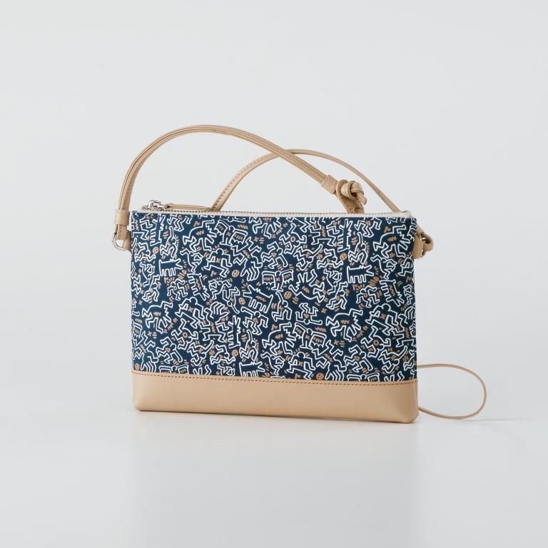 Keith Haring サコッシュ［Blue×Keith Haring collection 2023］：印傳