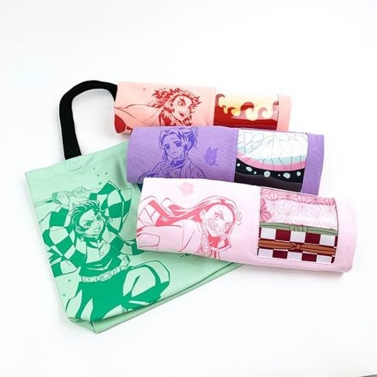 鬼滅の刃 クリアポケットトート 胡蝶しのぶ 紫 トート バッグ 学校 キッズ