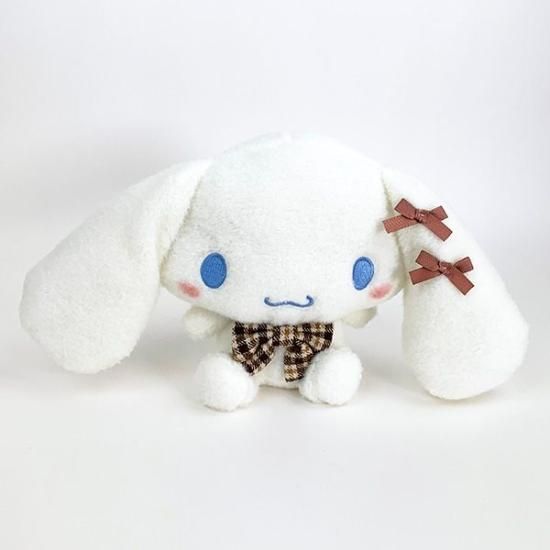 サンリオ シナモロール ほわモカチェック M ぬいぐるみ インテリア