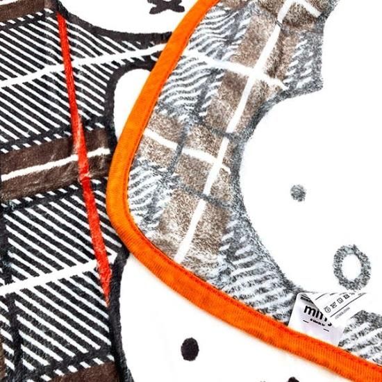 ミッフィー ひざ掛け ブラウンチェック ブランケット ウィンター