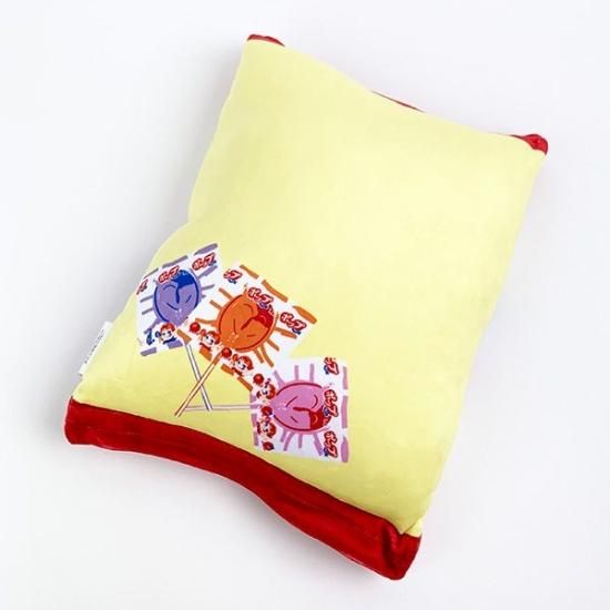 ペコちゃん クッション もちもちポップ インテリア ぺこ イエロー