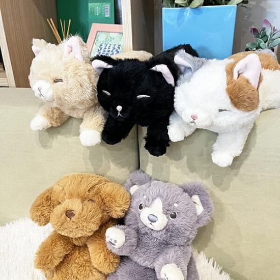 くたっとびより 茶ネコ ミニクッション アームレスト