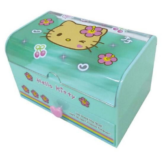 サンリオ ハローキティ ファンシー小物入れ ミント 収納 日焼けキティ