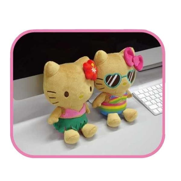 サンリオ ハローキティ 日焼けシリーズ お座りぬいぐるみ ハイビスカス