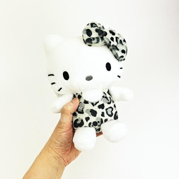 サンリオ ハローキティ ヒョウ柄シリーズ お座りぬいぐるみ モノクロ