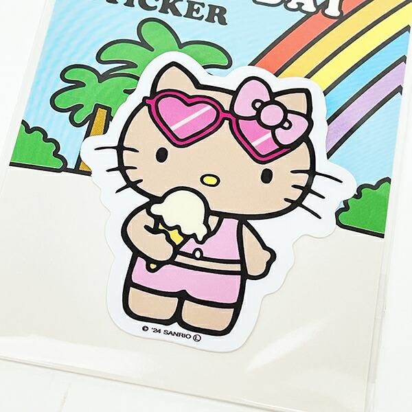 サンリオ ハローキティ 日焼け キティ ステッカー アイス 文具 日本製
