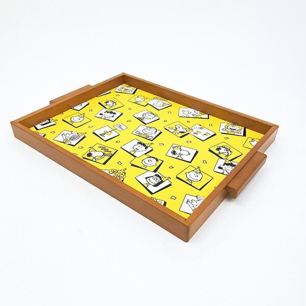 スヌーピー ウッドトレー パーティー お盆 食器 PEANUTS 75th 日本製