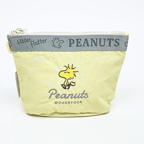 スヌーピー ウッドストック ラウンドボトムポーチ イエロー SNOOPY