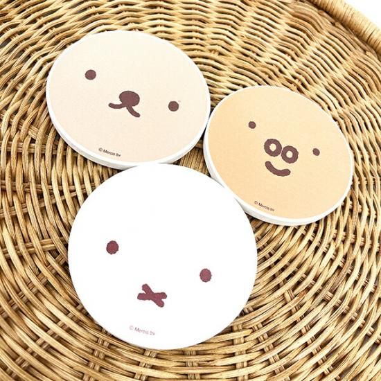 ミッフィー miffy グランティ フェイス 陶製吸水コースター 食器