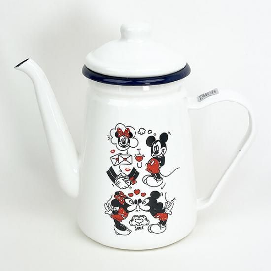 ディズニー ミッキー＆ミニー ホーローカフェポット キッチン Disney