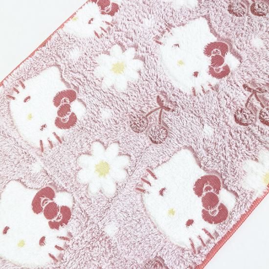 サンリオ ハローキティ ふわふわチェリー フェイスタオル 洗面所