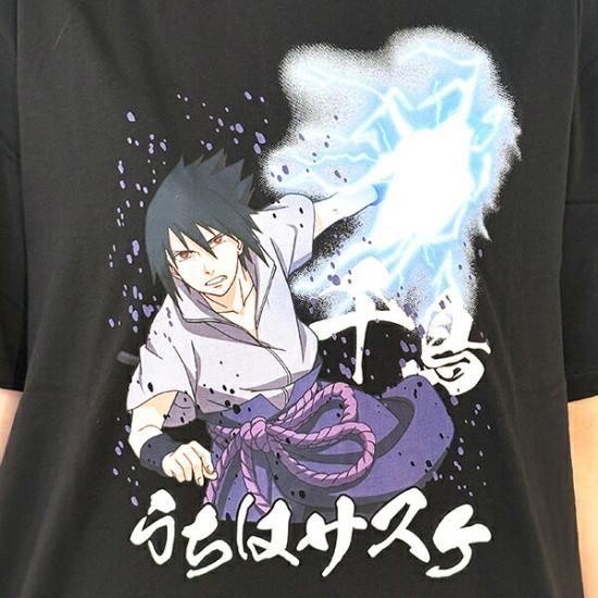 NARUTO(ナルト) うちはサスケ千鳥 Tシャツ(ブラック) 3Lサイズ