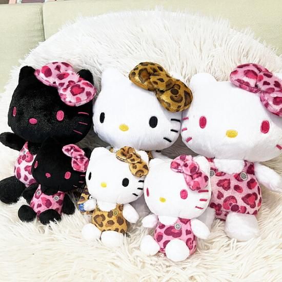 サンリオ ハローキティ ヒョウ柄 ブラック ボールチェーンマスコット