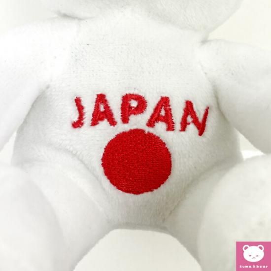 推しベア 日本応援 白 ぬいぐるみ クマ マスコット インテリア kuma