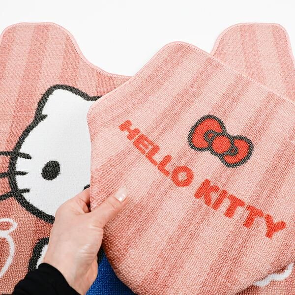 サンリオ ハローキティ トイレタリー2点セット (トイレマット・蓋