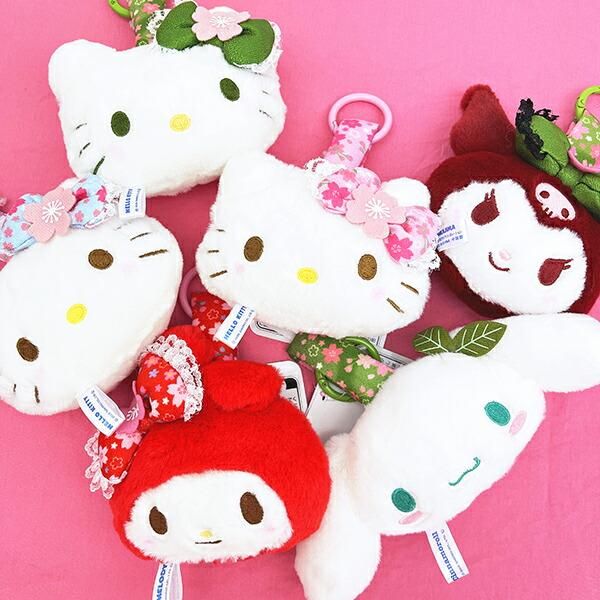 サンリオ ハローキティ 桜着物 フェイスタグマスコット ピンク Sanrio