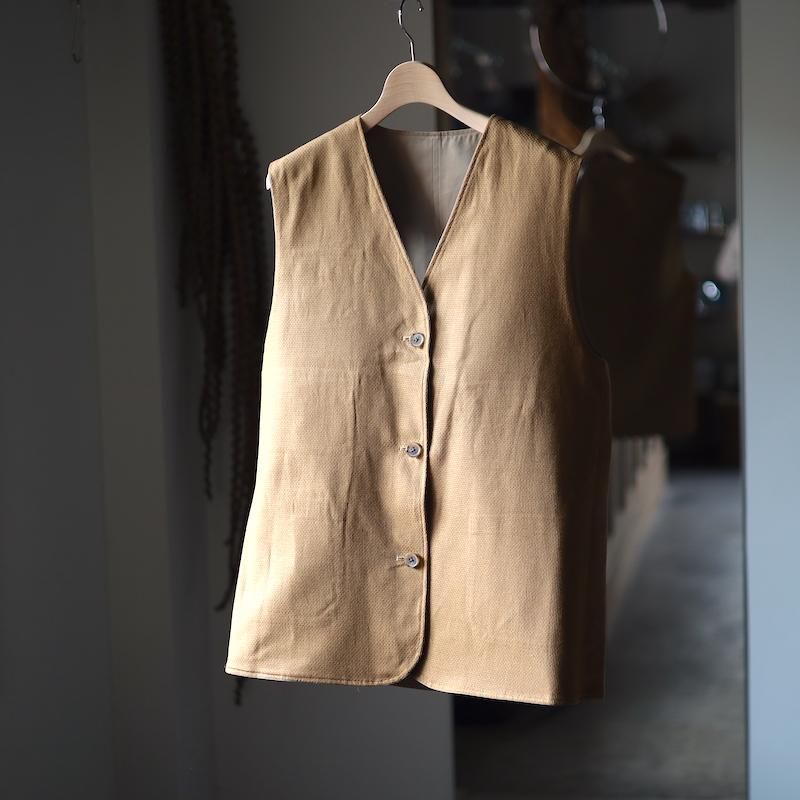 BISOWN】CHINO CLOTH × KARAMI REVERSIBLE VEST - HUUKU