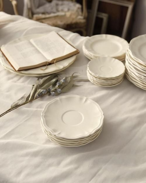 Sarreguemines (サルグミンヌ)窯の花リム ミニプレート（ラウンド