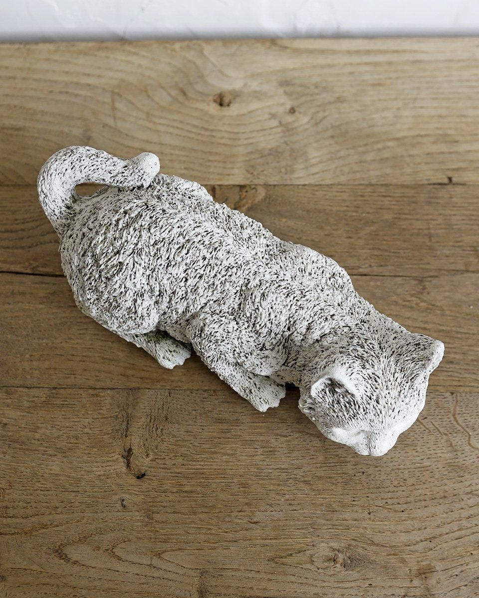 フランスアンティーク ネコの石像（ガーデニングオブジェ）.3