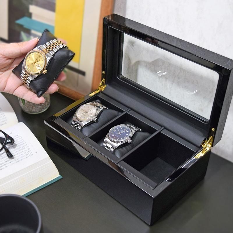 時計ケース 腕時計 収納ケース 3本収納 木製 ウォッチボックス ケース