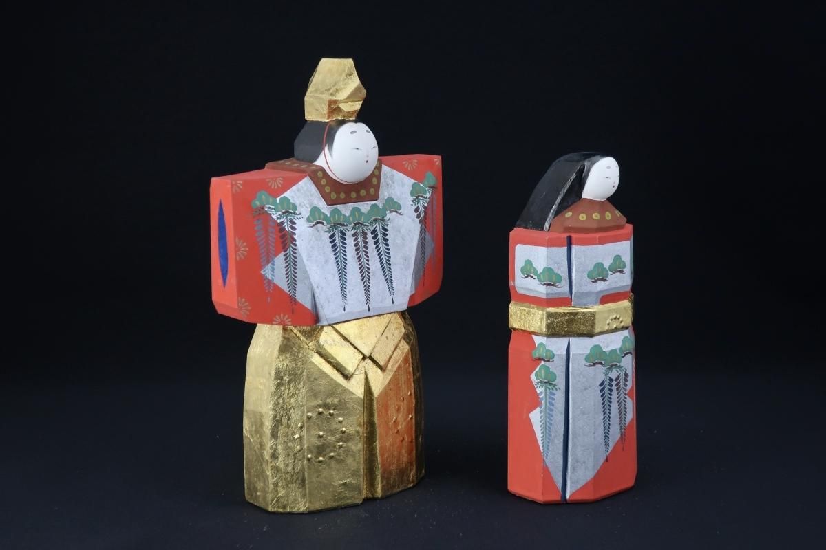 奈良一刀彫立雛 / Nara 'Ittobori' Hina Dolls - OKURA ORIENTAL ART