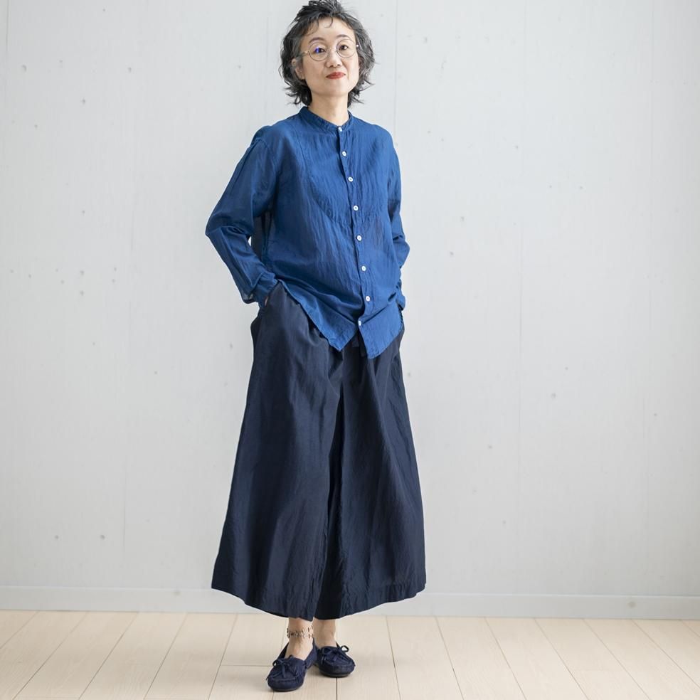 切替シャツ シルクコットン 藍染・墨染・泥藍染 | 宝島染工公式通販