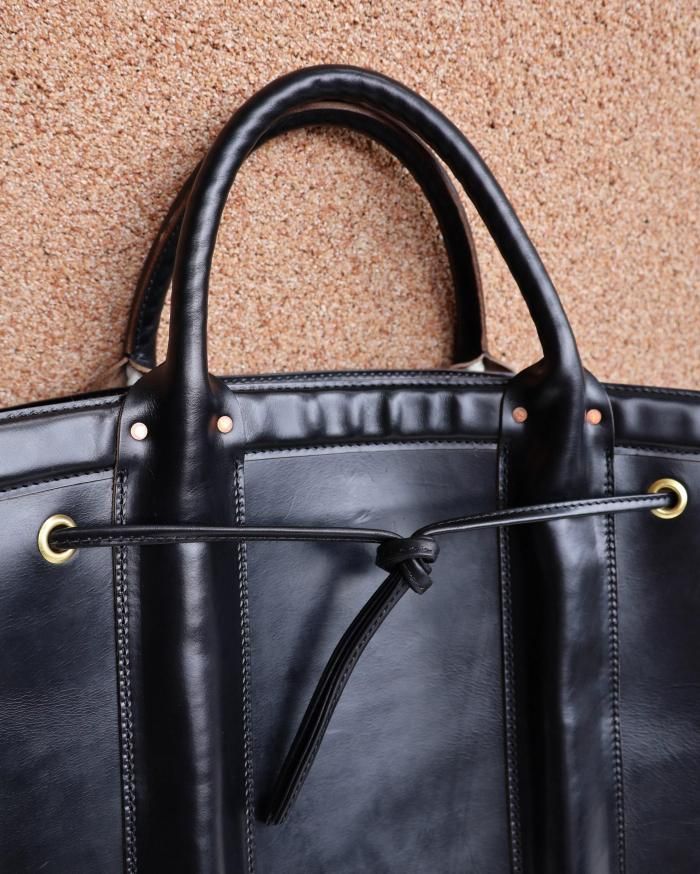 FUMIKA UCHIDA： LEATHER CARPENTERS TOOL BAG - BLACK - ORANN ONLINE