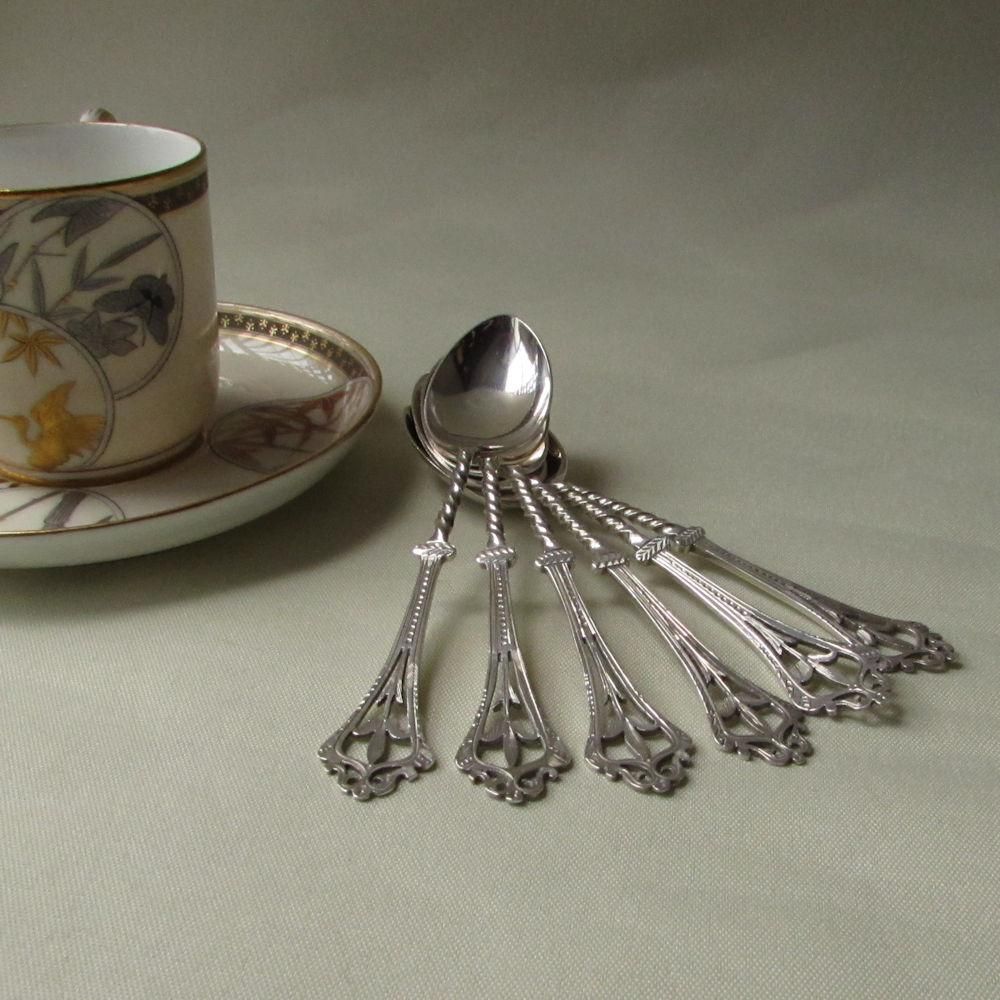 透かし模様柄厳正スプーン6本組