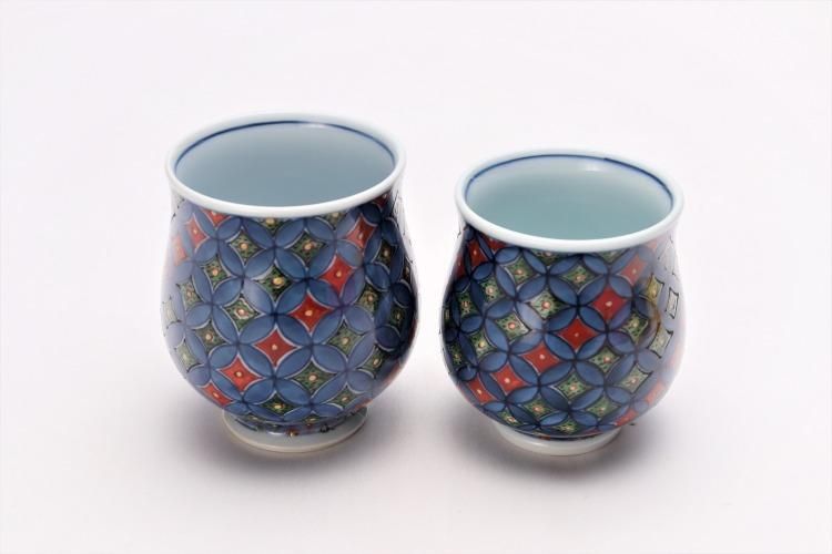 亮秀窯 古伊万里七宝 組湯呑