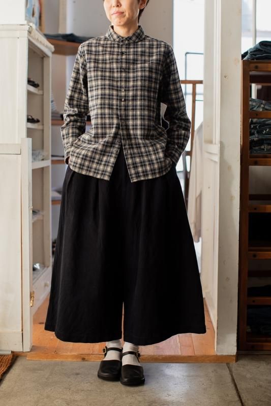 ゴーシュ リネンコットンカルゼ タックキュロットパンツ - SUSCON +