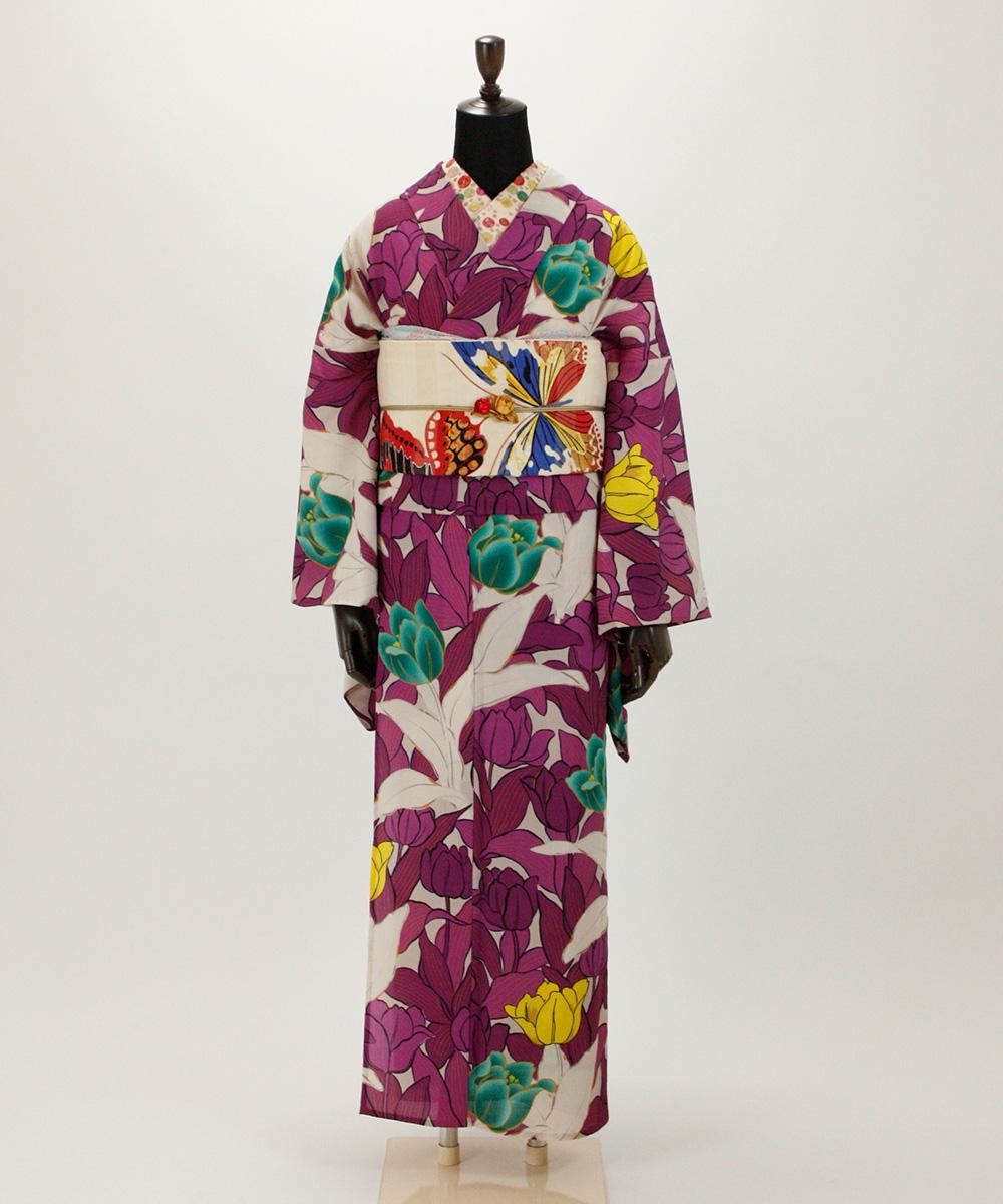 着物・単衣「TULIP MANIA」 - Ponia no kimono