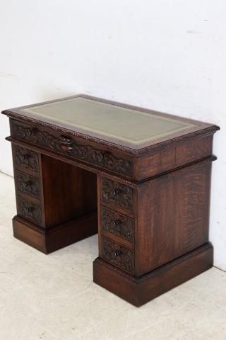 英国ビクトリアンレザーデスク | アンティーク家具 - 【通販】英国