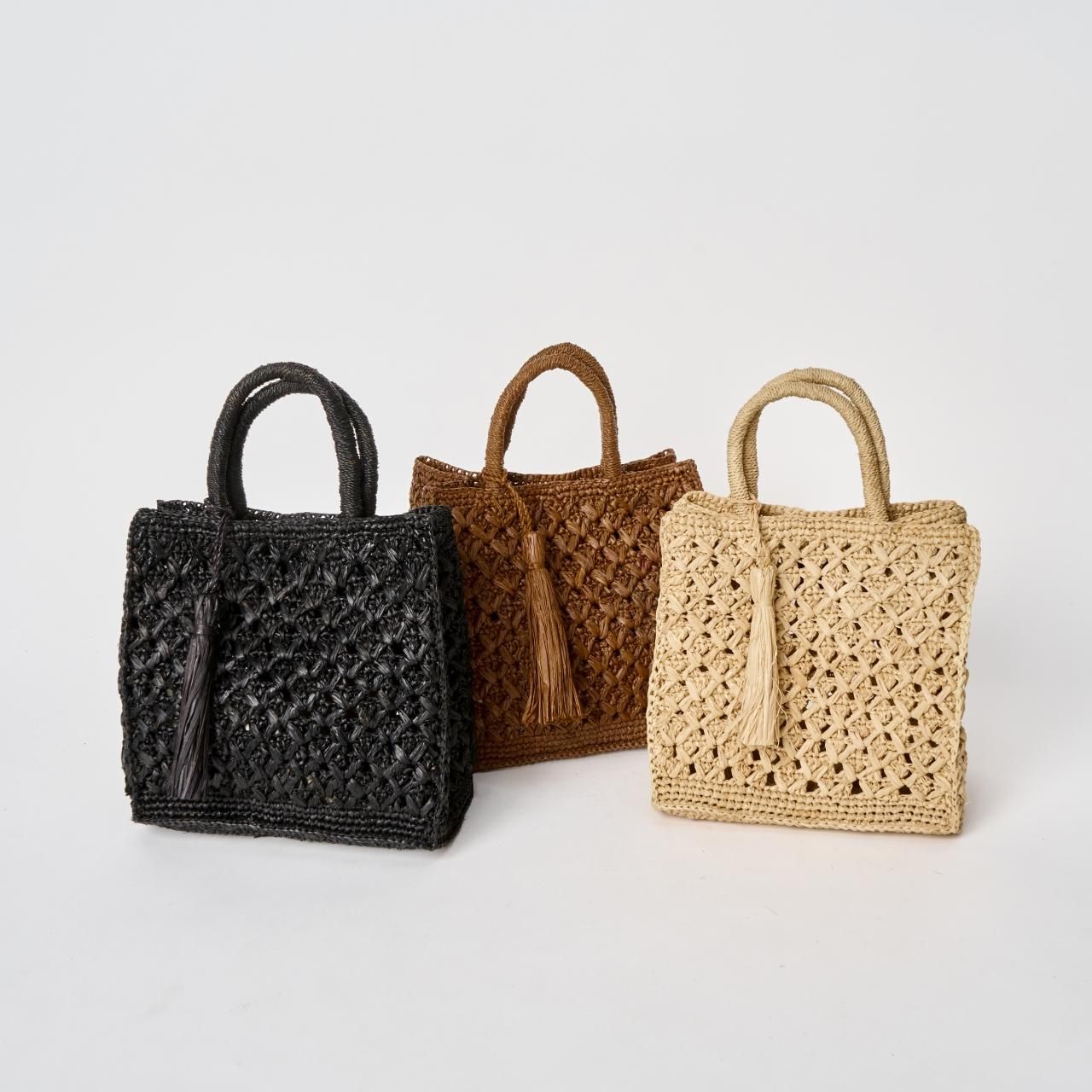 MAISON N.H PARISZAZIE BANDOULIERE BAG - Pale Jute